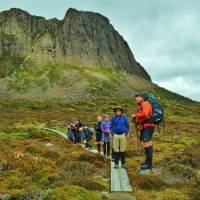 Pausing for interpretation from our guide on the Walls of Jerusalem trek | Ashton Sayer