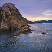 Kayaking near Bruny Island, Tasmania