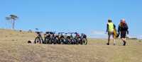 Cycling on Maris Island, Tasmania
