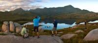 Hikers taking in the breathtaking views of Cradle Mountain and Lake St Clair | Peter Walton