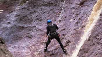 Navigate your way past waterfalls