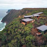Architecturally designed lodges sitting gently along the natural
environment | Tasmanian Walking Company