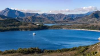 Expedition Vessel Odalisque in Spain Bay, Port Davey - Panorama - Credit Jimmy Emms,Jimmy Emms Expedition Vessel Odalisque in Spain Bay, Port Davey