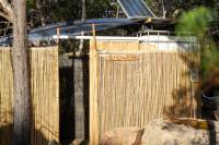 Rustic shower facilities at Flinders Eco-Comfort Camp |  <i>Matt Griffs</i>