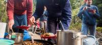 Meal time on the Franklin River expedition | Glenn Walker