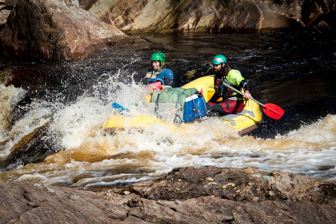 Guides taking the raft through wilder rapids |  <i>Glenn Walker</i>