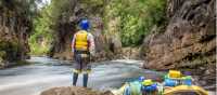 Rafter admiring the famous Rock Island Bend on the Franklin | Glenn Walker
