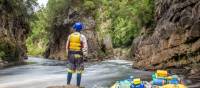 Rafter admiring the famous Rock Island Bend on the Franklin | Glenn Walker