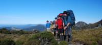 Group shot and beautiful scenery around the Western Arthurs, Tasmania | Aran Price