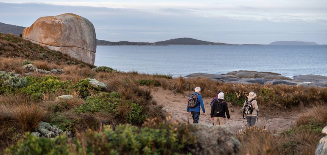 Hiking in Marshall Bay, near Castle Rock