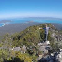 Happy trekker on top of Mt Maria | Brad Atwal