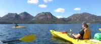 Kayaking in Coles Bay beneath the Hazards | Ashton Sayer