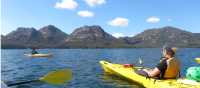 Kayaking in Coles Bay beneath the Hazards | Ashton Sayer