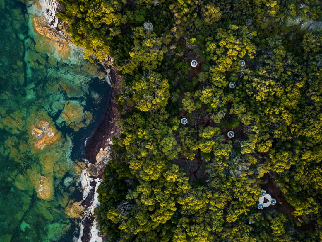 Our Flinders Island Eco-Comfort Camp is in a secluded setting with beach access |  <i>Lachlan Gardiner</i>