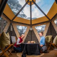 Relax after a day of great walks in our Eco-Comfort Camp communal area |  <i>Lachlan Gardiner</i>