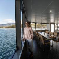 Our spacious Dining Room & Bar on expedition vessel Odalisque III