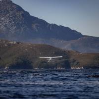 Seaplane taking off in Bathurst Harbour