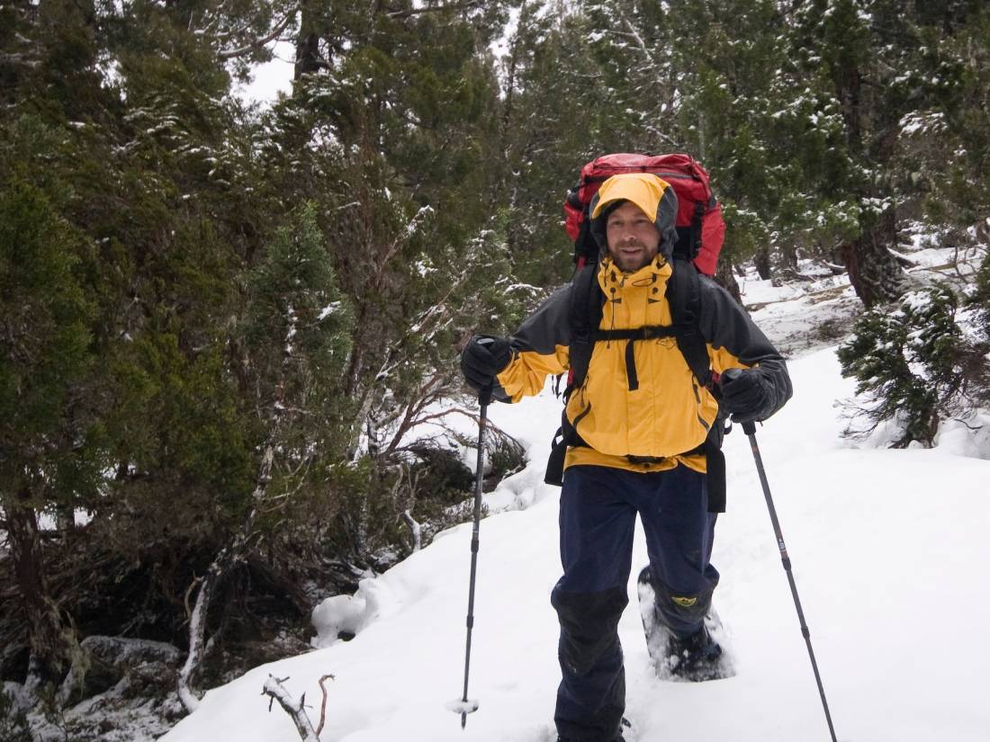 Snowshoeing amongst the Pencil Pines, Walls of Jerusalem |  <i>Aran Price</i>