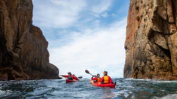 Southern Sea Ventures-4,Southern Sea Ventures Kayak beneath dramatic scenery along the Tasman Peninsula
