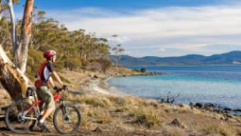 Tas Ex - Maria Island (1),Andrew Bain Cycling on Maria Island