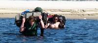 Crossing New River Lagoon on the South Coast Track | Steve Trudgeon