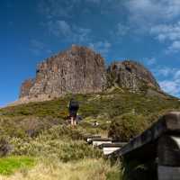 Hiking up the stairs towards Dolerite Peak in Walls of Jerusalem National Park | Benny Plunkett