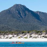 Kayak beneath the Hazards in Freycinet | David Sinclair