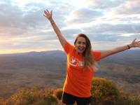 Feeling a big sense of achievement after reaching the top on Mount Sonder on the Larapinta Trail in Central Australia. |  <i>Larissa Duncombe</i>