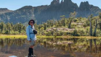 Mike Edmondson enjoying the Tasmanian wilderness